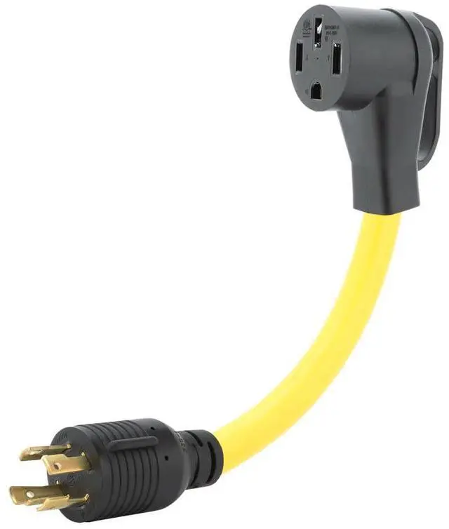 Main image of Nema L14-30P to 14-50R Adapter Cord, 30Amp Generator Male to 50Amp Dryer Female Adapter Cord, Generator to Dryer Adapter, STW 10AWG Length= 1Foot AC0055