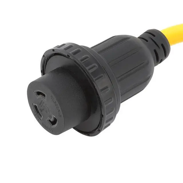 Alt view image 2 of 5 - Nema 5-15P to L5-30R Household 15A to 30A Generator Adapter Cord, Generator 30 Amp to 15Amp Household Adapter Cable, Heavy Duty STW 10AWG Length= 1Foot