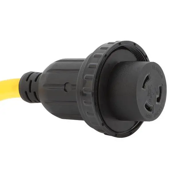 Alt view image 4 of 5 - Nema 5-15P to L5-30R Household 15A to 30A Generator Adapter Cord, Generator 30 Amp to 15Amp Household Adapter Cable, Heavy Duty STW 10AWG Length= 1Foot