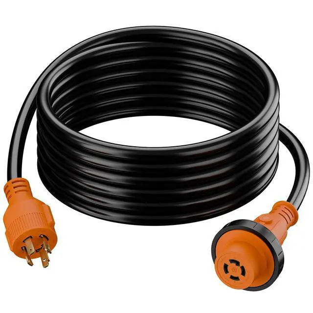 Alt view image 3 of 7 - Nema L14-30P Waterproof RV 30Amp Power Inlet Box and L14-30P Extension Cable 25FT, ETL Listed 30A Generator Power Inlet, Outdoor use L14-30 30A 125V 3750W Inlet Box with LED Light AC0068