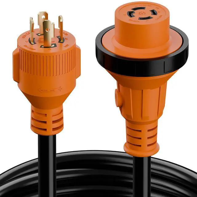 Alt view image 4 of 7 - Nema L14-30P Waterproof RV 30Amp Power Inlet Box and L14-30P Extension Cable 25FT, ETL Listed 30A Generator Power Inlet, Outdoor use L14-30 30A 125V 3750W Inlet Box with LED Light AC0068