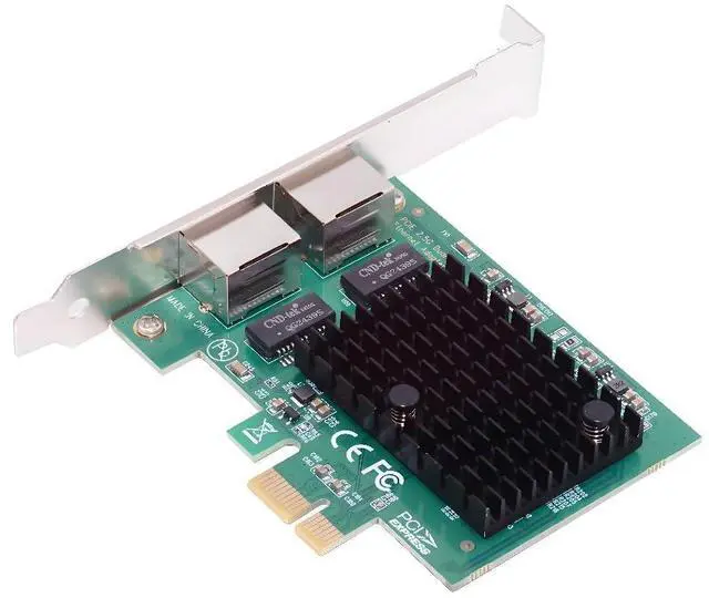 Main image of RJ45 Dual Ports 2.5Gbps 2500Mbps to PCI Express 1x PCI-E 1000Mbps GBE Gigabit Ethernet Network LAN Cable Adapter for Desktop Motherboard