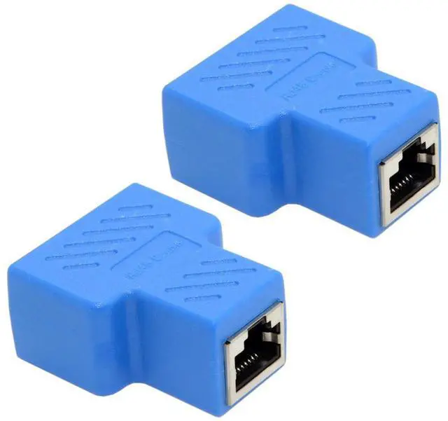 Main image of 2pcs STP UTP Cat6 RJ45 8P8C Plug To Dual RJ45 Splitter Network Ethernet Switcher Adapter