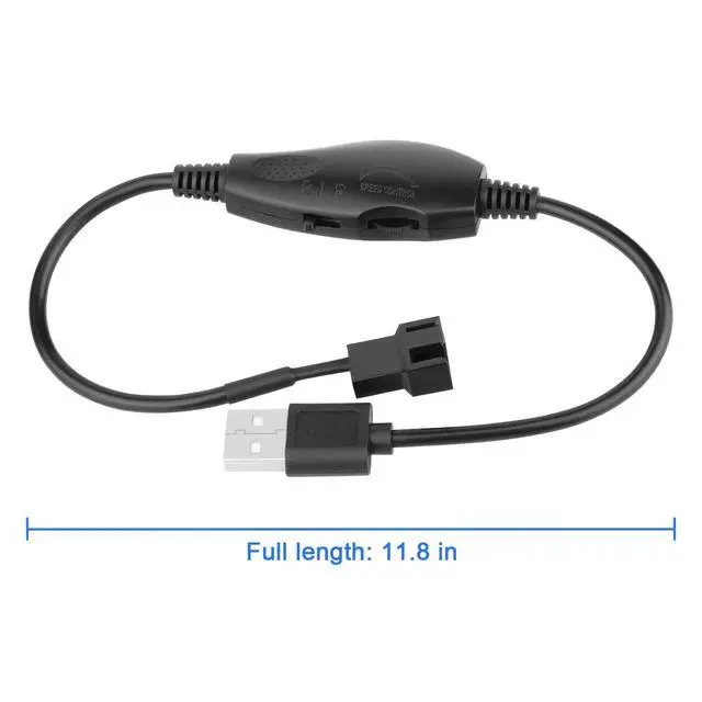 Alt view image 3 of 5 - 2 Pack USB 5V to 12V 4 Pin Fan Speed Adapter Controller Supported PC Cooling Fan, Max 12V 8W Output (11.8inch)