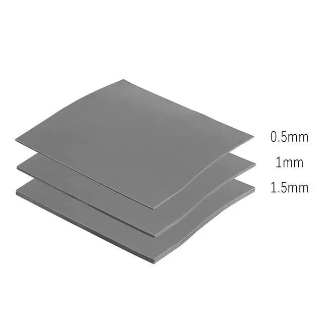 Alt view image 2 of 6 - 3 Pack , 100x100mm, 0.5mm, 1mm, 1.5mm, Highly Efficient Thermal Conductivity 12.8W/mK, Heat Resistant Silicone Grease for Laptop Heatsink, CPU, GPU, SSD, IC, LED Cooler