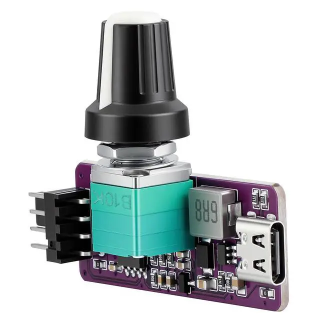 Alt view image 4 of 5 - DIY Type C 5V to 12V 4 Pin PWM Fan Speed Adapter Controller Supported PC Cooling Fan, Max 12V 8W Output