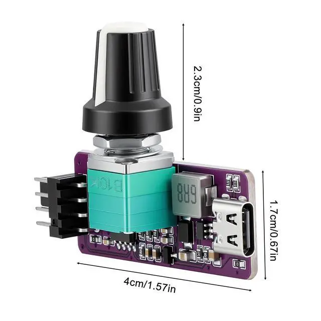 Alt view image 5 of 5 - DIY Type C 5V to 12V 4 Pin PWM Fan Speed Adapter Controller Supported PC Cooling Fan, Max 12V 8W Output