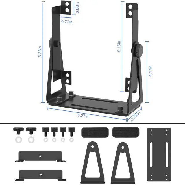 Alt view image 6 of 6 - Multi-Purpose Desk Fan Stand Mount, Black | For 120mm PC Computer Fans, For 140mm PC Computer Fans