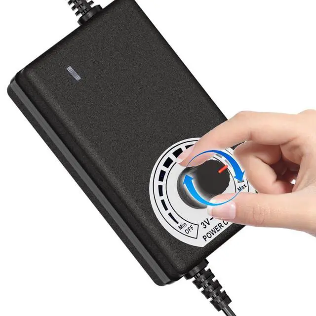 Alt view image 4 of 6 - 12V 4Pin PWM PC Fan Hub with Splitters, Fan Speed Controller 36W | for 4PCS 3-Pin / 4-Pin Computer Cooling Fans, Fan Speed Controller with 4-Way Fan Splitters, 100-240V AC to 3-12V 3A DC
