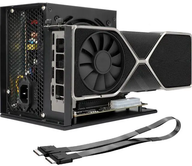 Main image of PCIe 4.0 x4 64Gbps Compatible eGPU DOCK, with OCuLink SFF-8612 8311 to PCIe x16 and SFF-8611 Male Cable, Enclosure supports Standard ATX Power and External Graphics Cards GPU for Laptop Mini PC