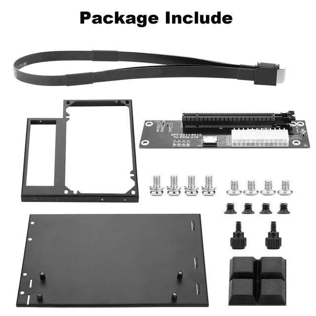 Alt view image 6 of 6 - PCIe 4.0 x4 64Gbps Compatible eGPU DOCK, with OCuLink SFF-8612 8311 to PCIe x16 and SFF-8611 Male Cable, Enclosure supports Standard ATX Power and External Graphics Cards GPU for Laptop Mini PC