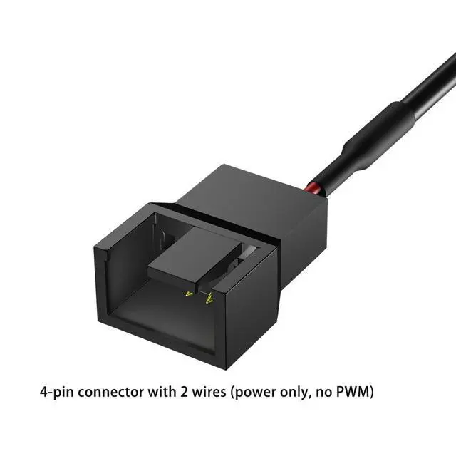 Alt view image 5 of 6 - 2Pack DC5521 DC 5.5x2.1mm Male to 12V PC Fan Adapter | Inline On Off Switch, Compatible with 3 Pin 4 Pin Computer Cooling Fans, 12V 3A 36W Output (11.8inch)