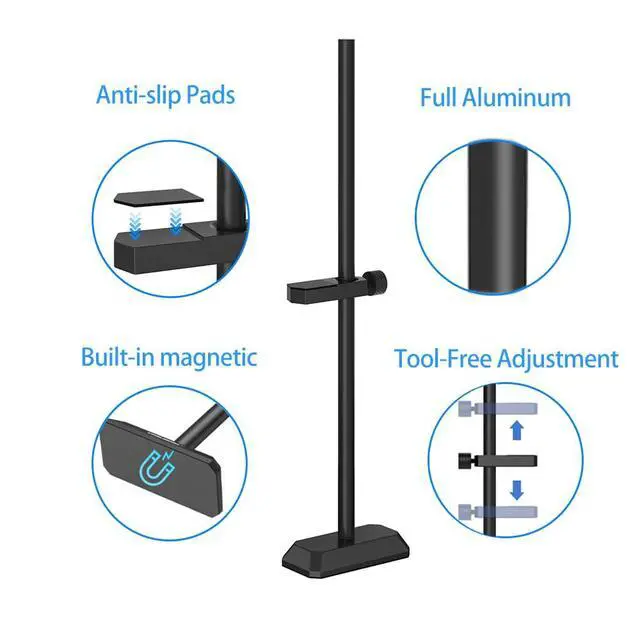 Alt view image 3 of 6 - GPU Support Bracket, GPU Sag Graphics Card Anti Sag Bracket Aluminum Magnet GPU Support Stand 0.6-7.5inch