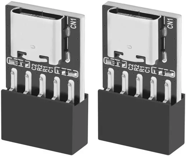 Main image of 2 Pack 9 Pin Motherboard USB 2.0 to USB C Type C Female Adapter