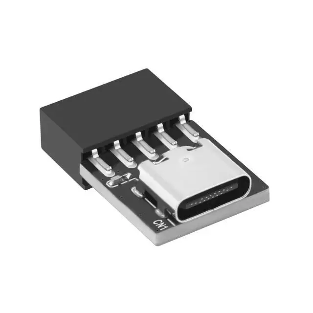 Alt view image 3 of 5 - 2 Pack 9 Pin Motherboard USB 2.0 to USB C Type C Female Adapter