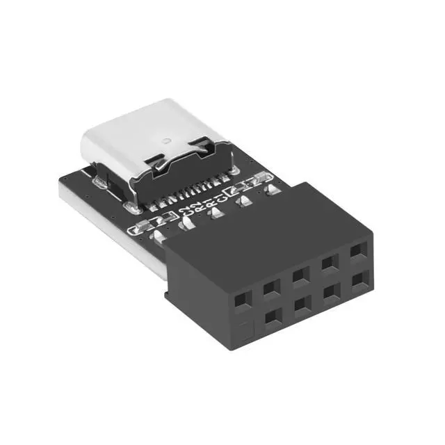 Alt view image 4 of 5 - 2 Pack 9 Pin Motherboard USB 2.0 to USB C Type C Female Adapter