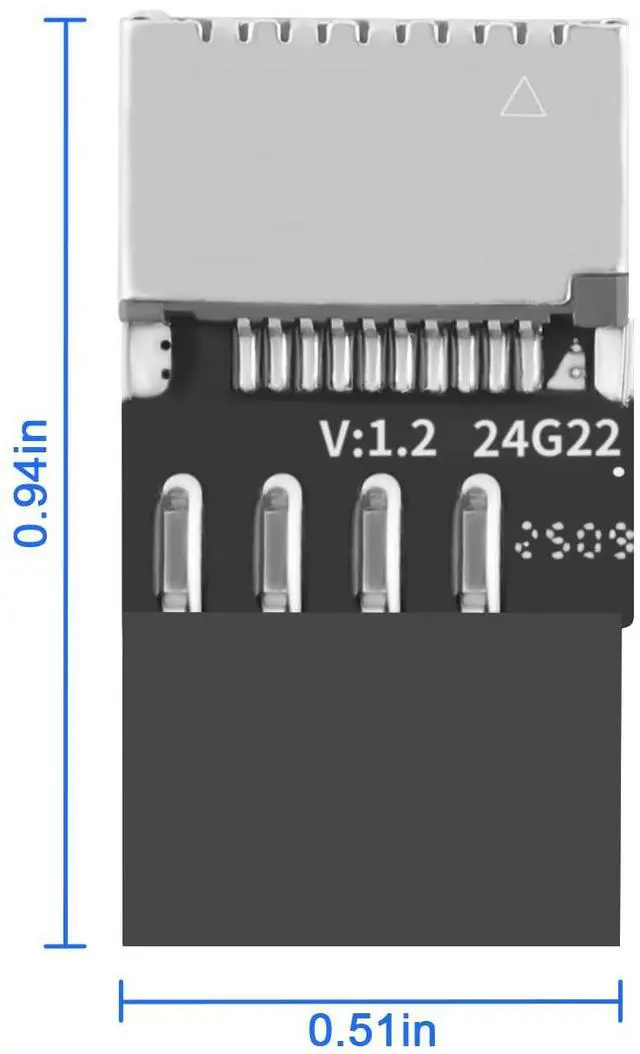 Alt view image 5 of 5 - 2 Pack USB 2.0 to USB 3.2 Gen 1 Header Adapter Front Panel Connector Motherboard 9 Pin to 20-Pin Type E Key-A Female Adapter