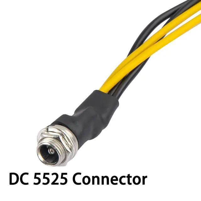 Alt view image 4 of 5 - DC 12V Female to 2 SATA 5V Male Power Supply Adapter for HDD, DC 5525 5.5MM x 2.5MM to SATA Connector Power Cable Adapter (27inch)
