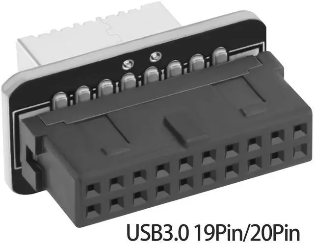 Alt view image 2 of 5 - 2 Pack USB 3.0 to USB 3.1 Gen 2 Header Adapter Front Panel Connector Motherboard 19 Pin 20Pin to USB 3.2 Gen 1 20-Pin Type E Key-A Adapter
