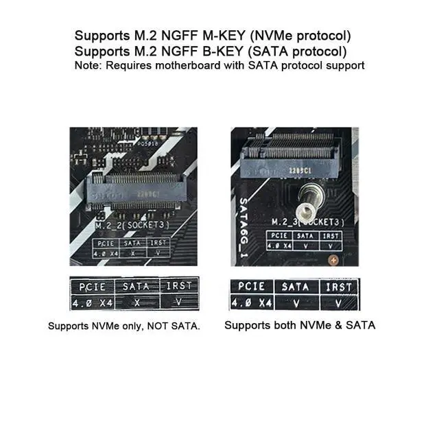 Alt view image 4 of 5 - M.2 NVME to PCIe 4.0 x4 64Gbps, NVMe Extender Supports M.2 NGFF M-Key NVME B-Key SATA M.2 NGFF SSD 2230 2242 2260 2280 (90 Degree)