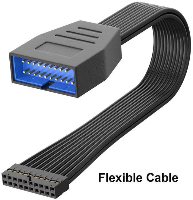 Alt view image 5 of 6 - Motherboard USB 3.0 Header Extension Cable, USB 3.0 19Pin 20 Pin Male to Female Internal USB3.0 Extension Adapter 6 inch (2 Pack)