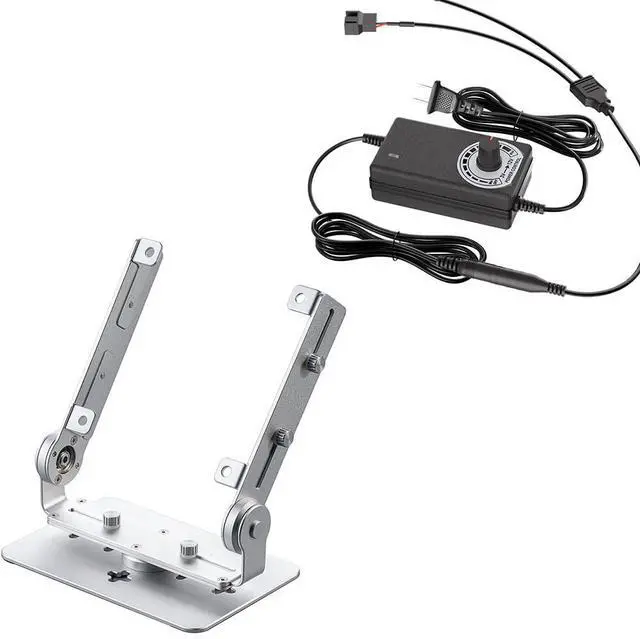 Main image of Aluminum PC Fan Stand, PC Fan Speed Controller with Power Supply