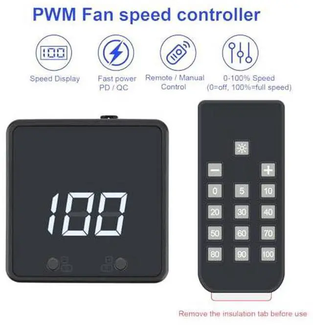 Alt view image 3 of 7 - Remote PC Fan Speed Controller, Aluminum PC Fan Stand Mount