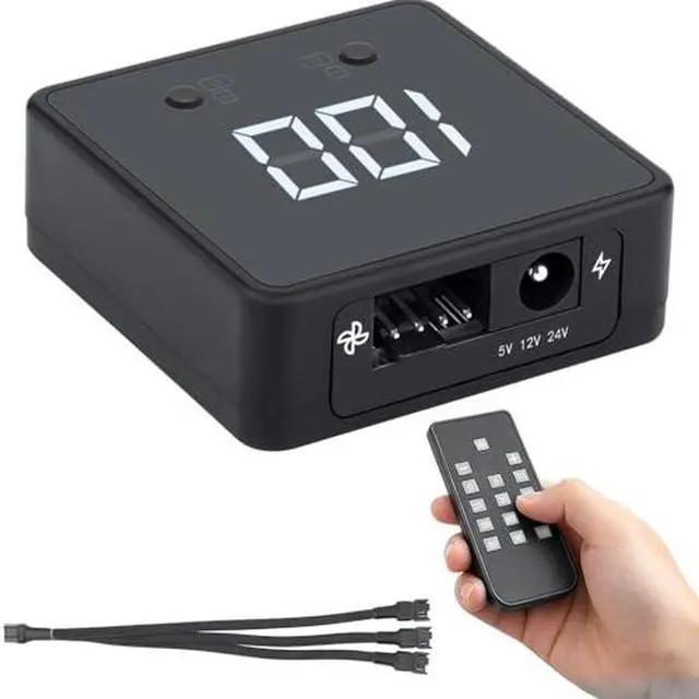 Alt view image 2 of 7 - Aluminum PC Fan Stand, PC Fan Speed Controller
