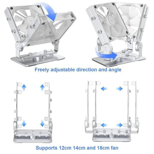 Alt view image 4 of 7 - Aluminum PC Fan Stand, PC Fan Speed Controller with Power Supply