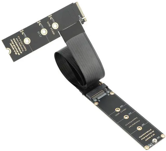 Main image of M.2 NVME to PCIe 4.0 x4 64Gbps, NVMe Extender Supports M.2 NGFF M-Key NVME B-Key SATA M.2 NGFF SSD 2230 2242 2260 2280 (90 Degree)