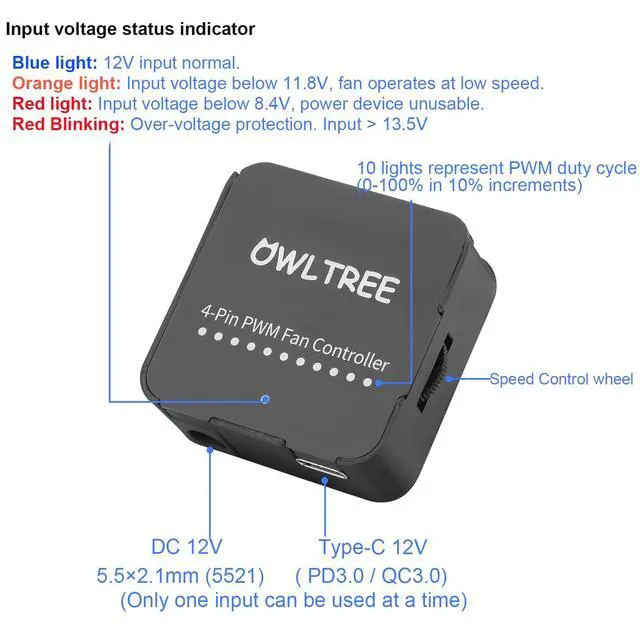 Alt view image 4 of 7 - PWM Fan Speed Controlller and Aluminum PC Fan Stand