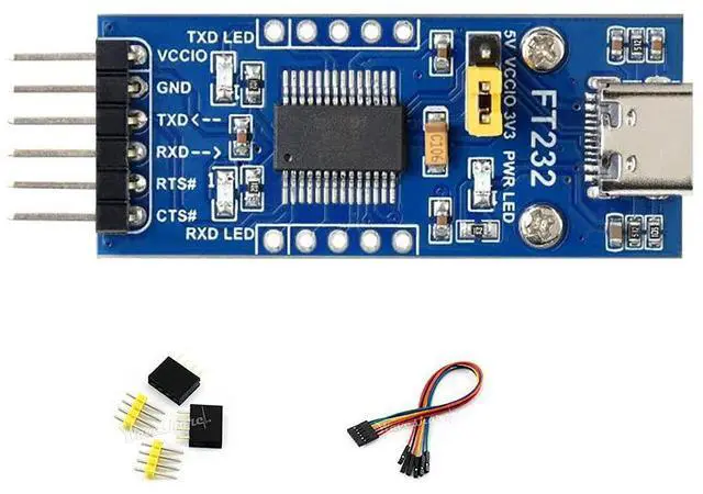 Main image of FT232RL USB-C to UART TTL Serial Adapter, 3.3V/5V Logic Module