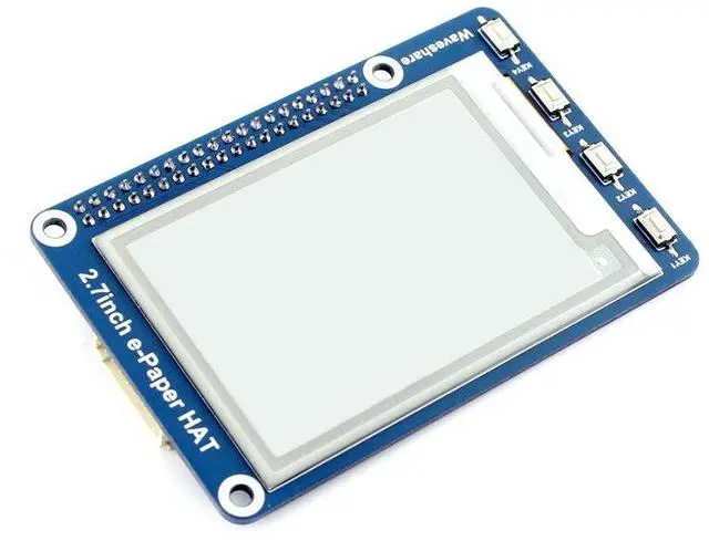 Alt view image 2 of 5 - 264x176 Resolution 2.7 Inch e-Paper Display HAT E-Ink Screen LCD Module SPI Interface with Embedded Controller for Raspberry Pi 2B 3B 3B+ 4B Zero Zero W/Arduino/STM32/Jetson Nano