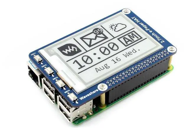 Alt view image 4 of 5 - 264x176 Resolution 2.7 Inch e-Paper Display HAT E-Ink Screen LCD Module SPI Interface with Embedded Controller for Raspberry Pi 2B 3B 3B+ 4B Zero Zero W/Arduino/STM32/Jetson Nano