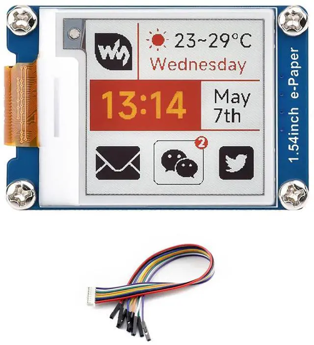 Main image of 1.54inch e-Paper Display (G) - 200x200 Red/Yellow/Black/White e-Ink Screen with SPI Interface, Ultra-Low Power Consumption, Wide Viewing Angle for Raspberry Pi, Arduino, Jetson Nano