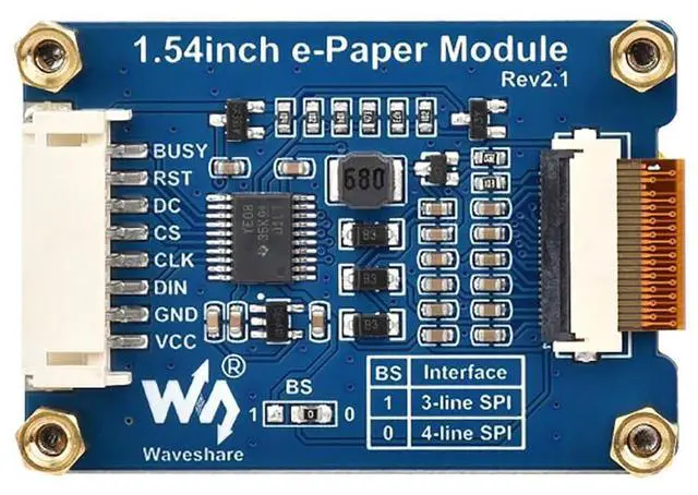 Alt view image 3 of 7 - 1.54inch e-Paper Display (G) - 200x200 Red/Yellow/Black/White e-Ink Screen with SPI Interface, Ultra-Low Power Consumption, Wide Viewing Angle for Raspberry Pi, Arduino, Jetson Nano