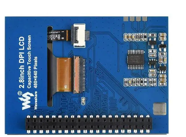 Alt view image 3 of 7 - 2.8 Inch DPI LCD Touchscreen for Raspberry Pi, 480×640 Portrait IPS Display, Capacitive 5-Point Touch, DPI666 Interface, Optical Bonding Glass, Low Power Consumption