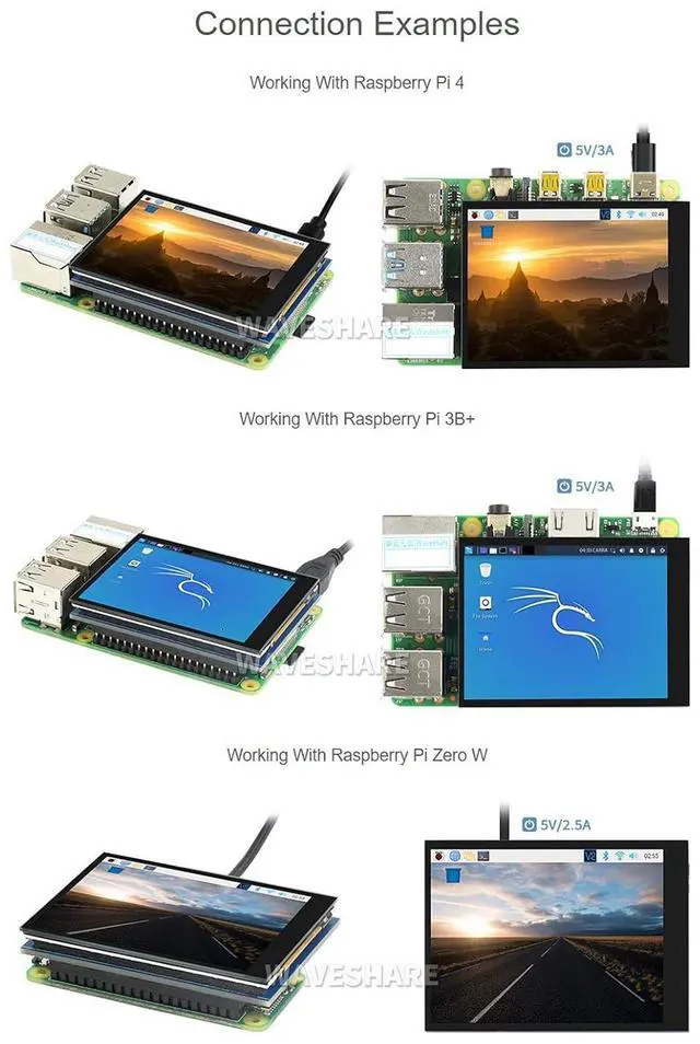 Alt view image 5 of 7 - 2.8 Inch DPI LCD Touchscreen for Raspberry Pi, 480×640 Portrait IPS Display, Capacitive 5-Point Touch, DPI666 Interface, Optical Bonding Glass, Low Power Consumption