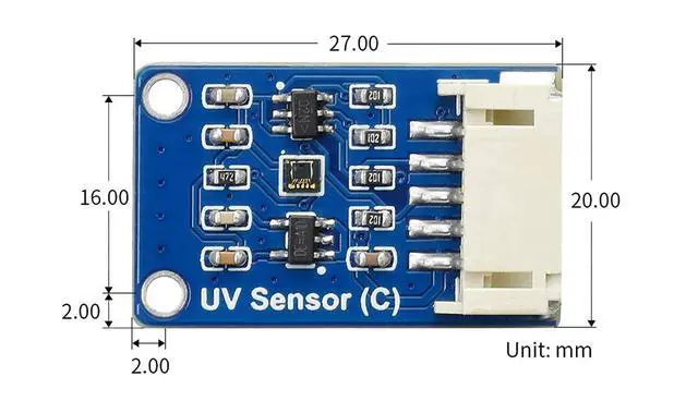 Alt view image 7 of 7 - Digital LTR390-UV Ultraviolet Sensor Module (C), Direct UV and Ambient Light Intensity Index Value Output, I2C Interface