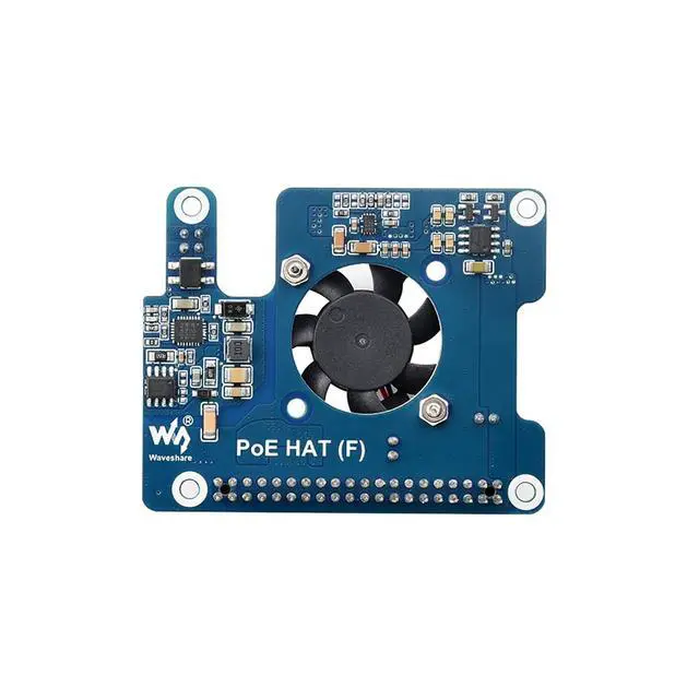 Alt view image 2 of 7 - PoE HAT F for Raspberry Pi 5 CM5, 802.3af/at, Cooling Fan