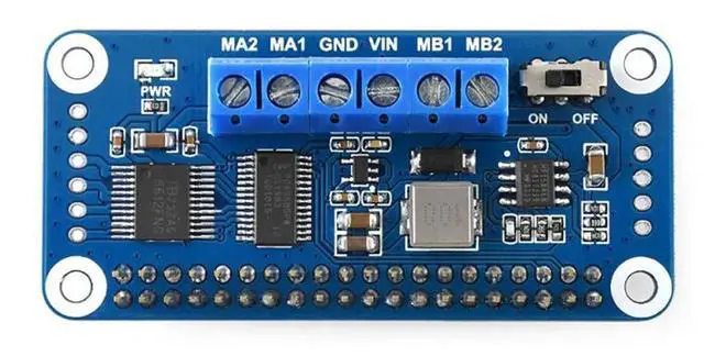 Main image of Motor Driver HAT for Raspberry Pi Onboard PCA9685 TB6612FNG Drive Two DC Motors I2C Interface 5V 3A Can be Stackable up to 32 This Modules
