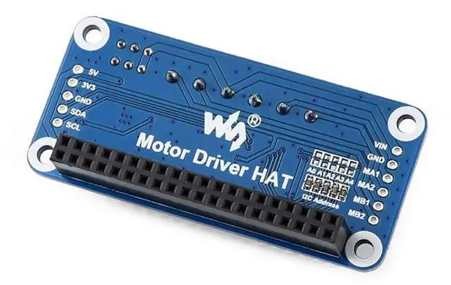 Alt view image 3 of 6 - Motor Driver HAT for Raspberry Pi Onboard PCA9685 TB6612FNG Drive Two DC Motors I2C Interface 5V 3A Can be Stackable up to 32 This Modules