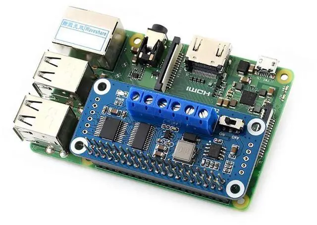 Alt view image 5 of 6 - Motor Driver HAT for Raspberry Pi Onboard PCA9685 TB6612FNG Drive Two DC Motors I2C Interface 5V 3A Can be Stackable up to 32 This Modules