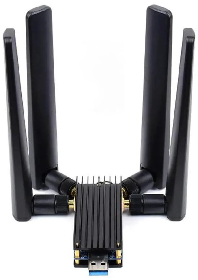 Main image of USB to M.2 B Key 5G Module Adapter with Aluminum Alloy Heatsink, Quad Antennas, USB 3.1 Interface, Compatible with SIMCom/Quectel/Fibocom, for 3042/3052, for Raspberry Pi/Jetson/PC
