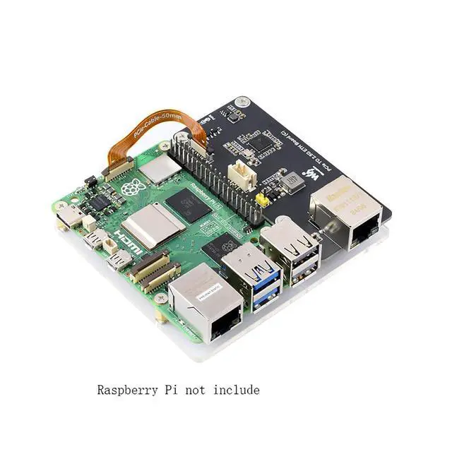 Alt view image 2 of 7 - PCIe to 2.5G Ethernet Adapter Board (C) for Raspberry Pi 5, RTL8125 2.5GbE RJ45 LAN, PCIe x1 Gen2 16-Pin, Driver-Free Plug and Play, Side-Mount Acrylic Bracket