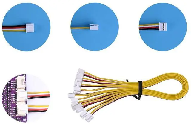 Alt view image 2 of 5 - 4 Pin Jumper Wire HY2.0mm Pitch Pin Universal Grove Buckled Cable 50cm (5Pcs Per Pack)