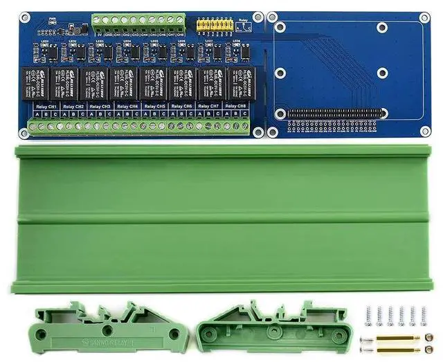 Main image of Raspberry Pi Expansion Board 8-Channel Relays Loads up to 5A 250V AC or 5A 30V DC for Pi A+/B+/2B/3B/3B+/4B SPDT-NO,NC Contact Form 6mA per Channel Supports Jetson Nano