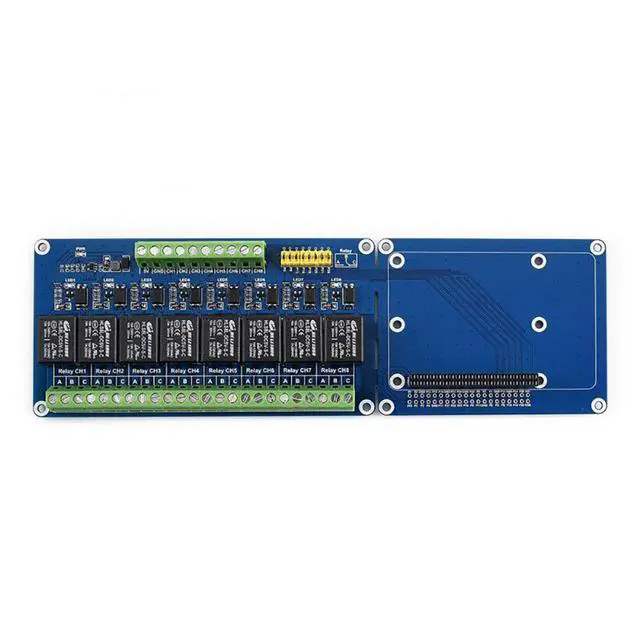 Alt view image 2 of 7 - Raspberry Pi Expansion Board 8-Channel Relays Loads up to 5A 250V AC or 5A 30V DC for Pi A+/B+/2B/3B/3B+/4B SPDT-NO,NC Contact Form 6mA per Channel Supports Jetson Nano