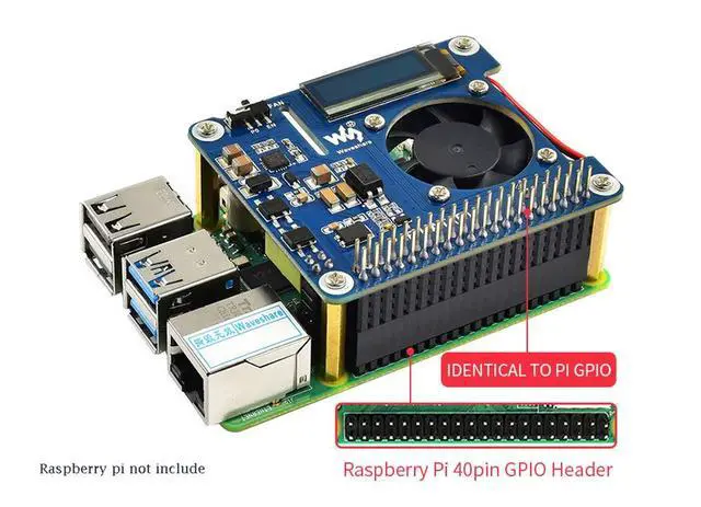 Alt view image 2 of 7 - Power Over Ethernet HAT (B) for Raspberry Pi 3B+/4B,802.3af Compliant Power Over Ethernet Accessory Power Sourcing Equipments Needed