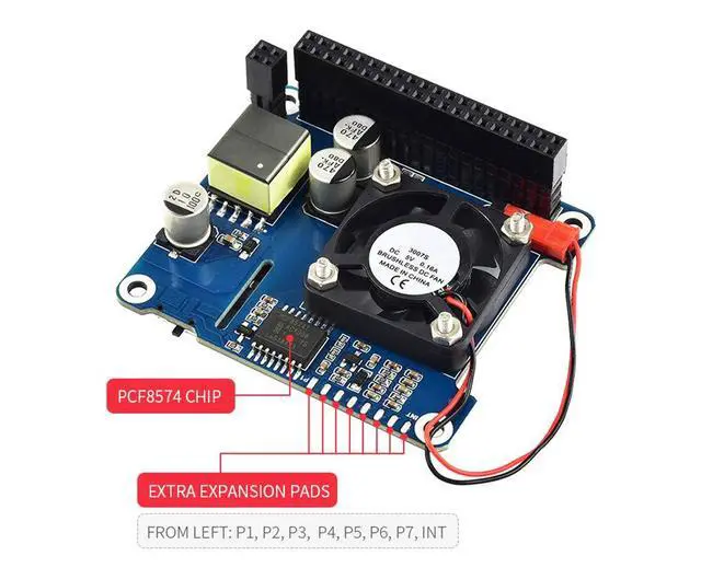 Alt view image 6 of 7 - Power Over Ethernet HAT (B) for Raspberry Pi 3B+/4B,802.3af Compliant Power Over Ethernet Accessory Power Sourcing Equipments Needed